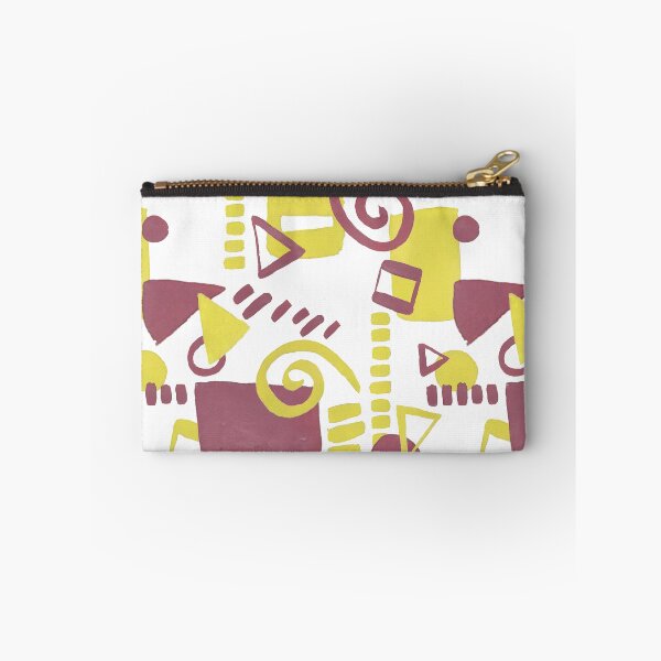 Item preview, Acrylic Shapes - Yellow and Purple on White designed and sold by PaintInTheNight.