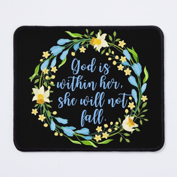 Item preview, God Is Within Her She Will Not Fall - Flowers and Leaves designed and sold by KarolinaPaz.