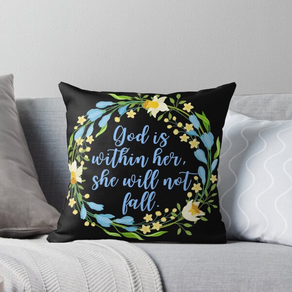 Item preview, God Is Within Her She Will Not Fall - Flowers and Leaves designed and sold by KarolinaPaz.