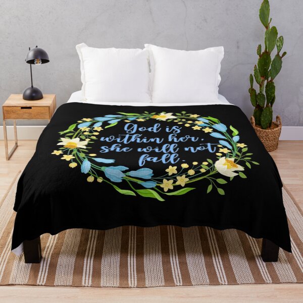 Item preview, God Is Within Her She Will Not Fall - Flowers and Leaves designed and sold by KarolinaPaz.