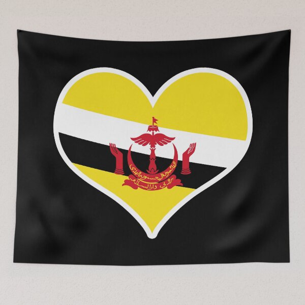 Item preview, Brunei Flag Heart designed and sold by PKHalford.