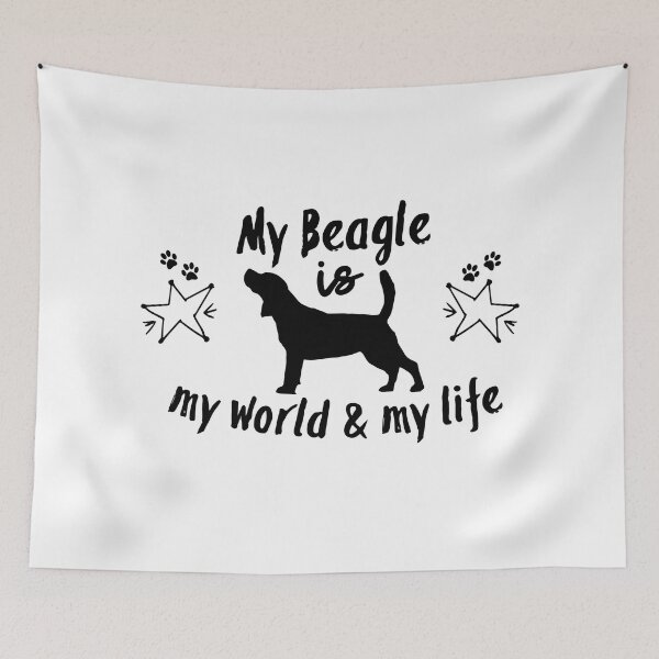 Item preview, My Beagle Is My World and My Life - Cool Design Gift Idea For Beagle Lovers designed and sold by Prince - Bestseller ★★★★★.
