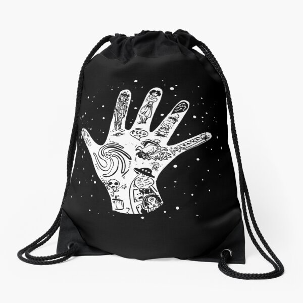 Comics Hand Drawstring Bag