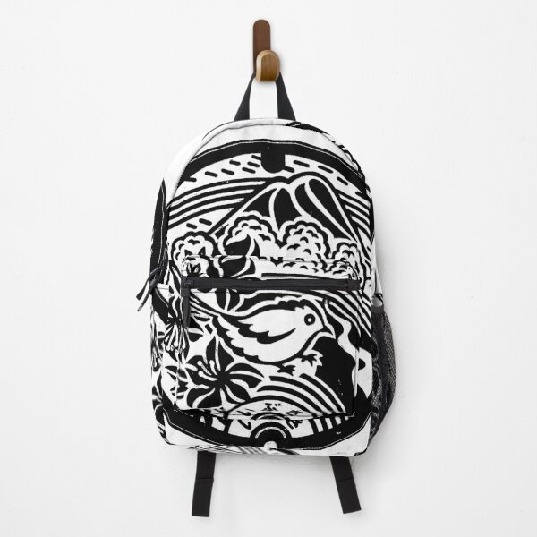 Item preview, Bird in front of mountain on manhole in Japan - black designed and sold by mattraski.