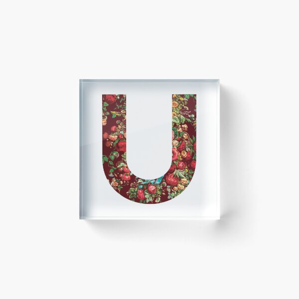 Artikelvorschau, Initial U, Blumen entworfen und verkauft von stickmeok.