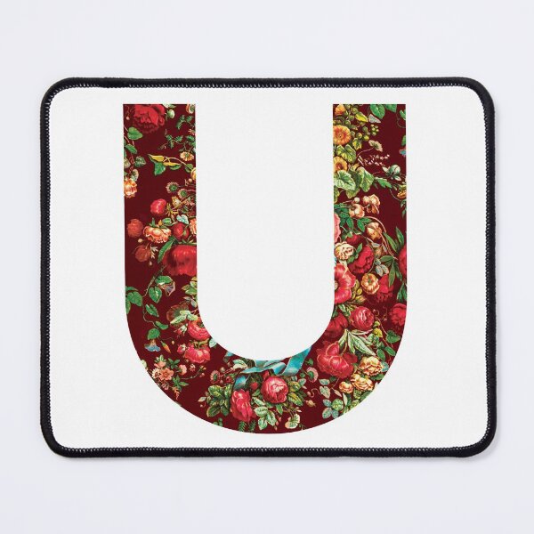 Artikelvorschau, Initial U, Blumen entworfen und verkauft von stickmeok.