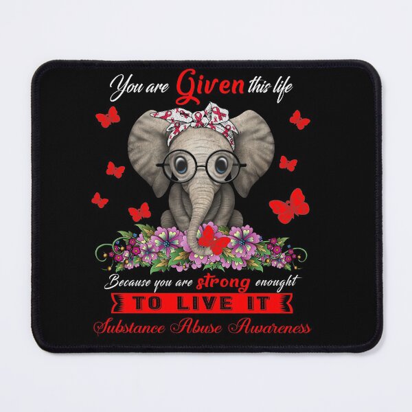 Item preview, Substance Abuse Warrior Cute Elephant Lover Gifts designed and sold by Adropine.