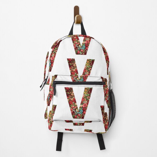 Artikelvorschau, Initial V, Blumen entworfen und verkauft von stickmeok.