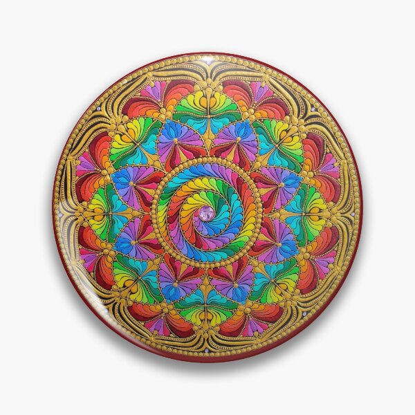 Item preview, Rainbow Swirl Mandala Art designed and sold by ThatMandalaShop.