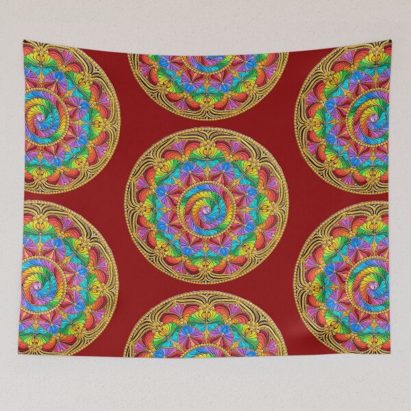 Item preview, Rainbow Swirl Mandala Art designed and sold by ThatMandalaShop.
