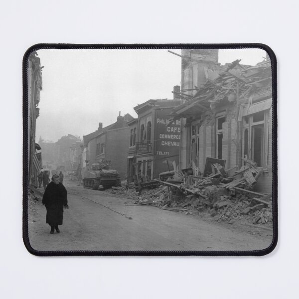 Item preview, Bomb Damage In Bastogne - Battle of the Bulge - WW2 1944 designed and sold by warishellstore.