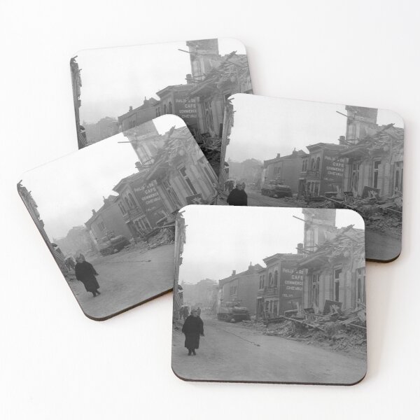 Item preview, Bomb Damage In Bastogne - Battle of the Bulge - WW2 1944 designed and sold by warishellstore.