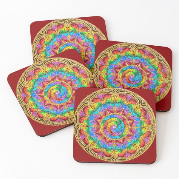 Item preview, Rainbow Swirl Mandala Art designed and sold by ThatMandalaShop.