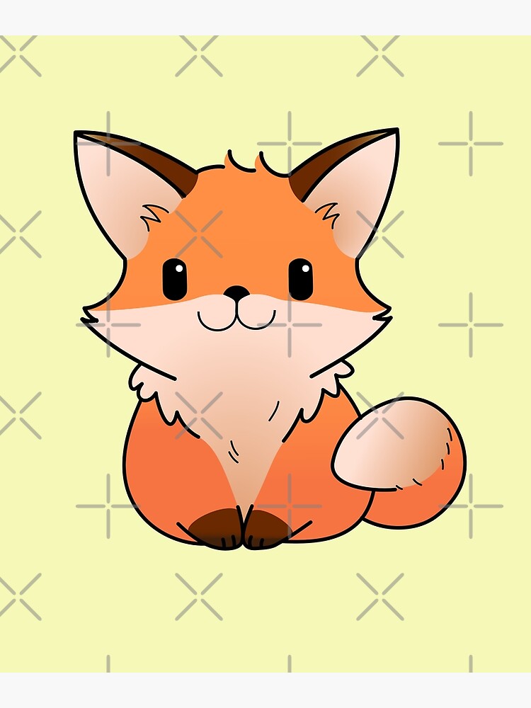 Disover Cute Fox-cub (Oskar) Premium Matte Vertical Poster