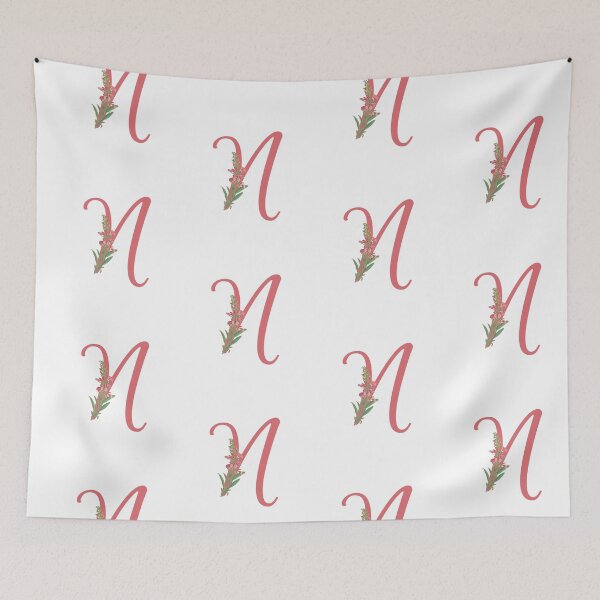 Item preview, Letter N in Floral designed and sold by designlee.