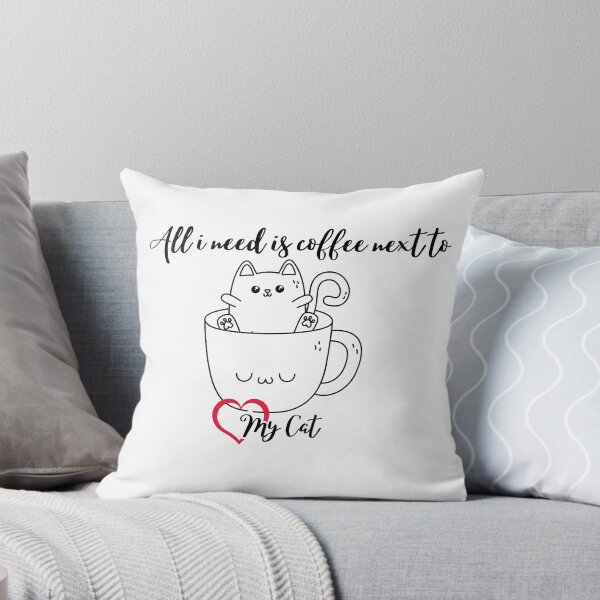 Item preview, All i need is coffee next to my cat designed and sold by sassastore.