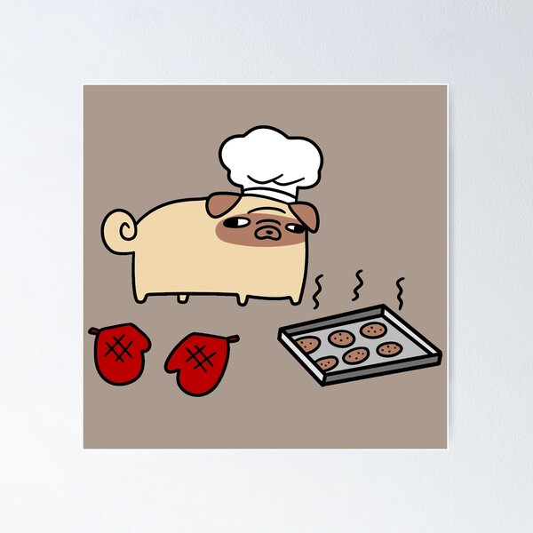 Item preview, Pug Baking Cookies designed and sold by SaradaBoru.