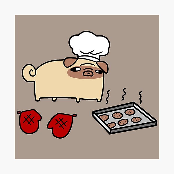 Item preview, Pug Baking Cookies designed and sold by SaradaBoru.
