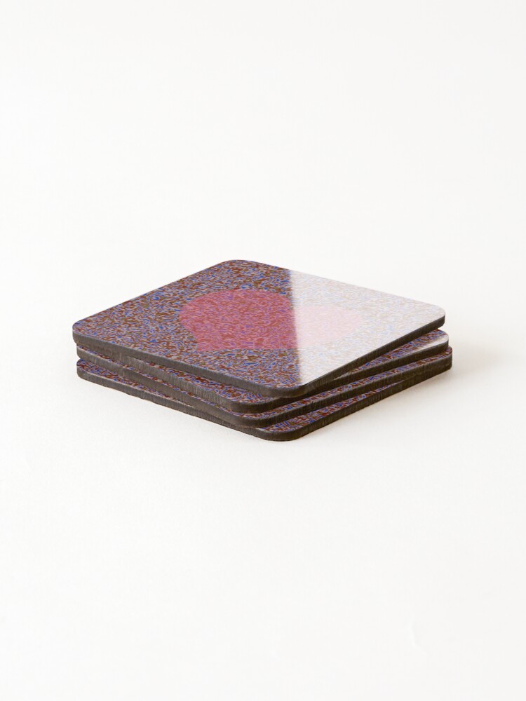Thumbnail 4 of 5, Coasters (Set of 4), Microscope Heart Pattern designed and sold by xorbah.