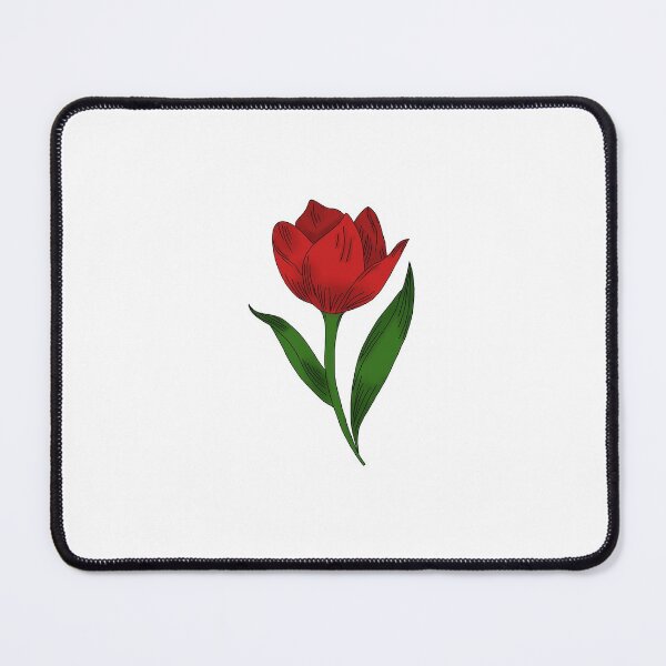 Item preview, Red flower with leaf designed and sold by Ciafre.