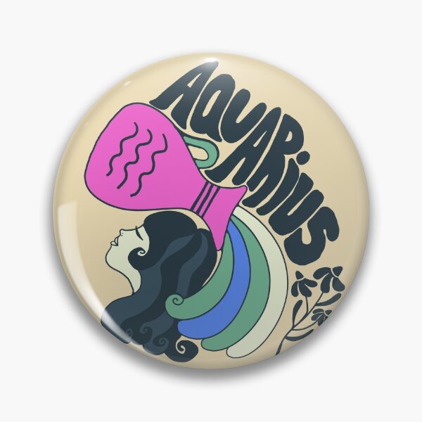Item preview, Retro 60s Aquarius Astrological Design designed and sold by Haley Schulz.