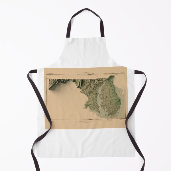 Item preview, 1950 Maryland and Delaware Relief Map 3D digitally-rendered designed and sold by ThinkAboutMaps.