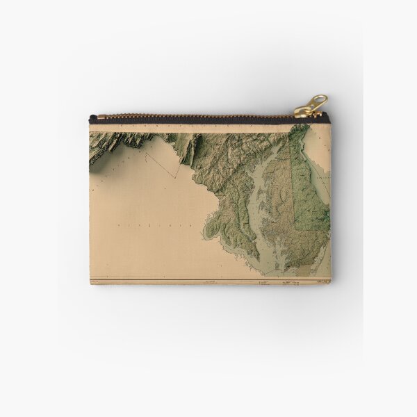 Item preview, 1950 Maryland and Delaware Relief Map 3D digitally-rendered designed and sold by ThinkAboutMaps.