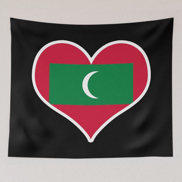 Item preview, Maldives Flag Heart designed and sold by PKHalford.