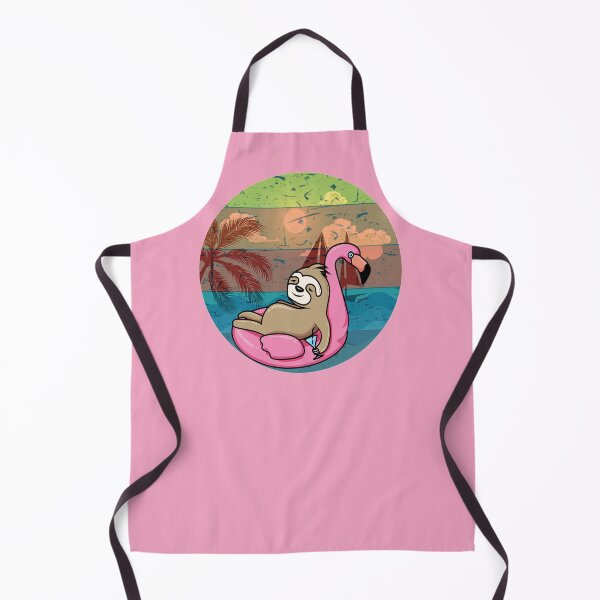 Item preview, Sloth Floating Flamingo Tropical Ocean Retro Colors designed and sold by tamdevo1.