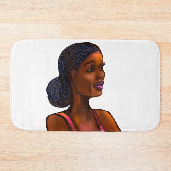 Item preview, Afro queen III - Mahagony brown skin girl with braided,  black African woman designed and sold by Artonmytee.