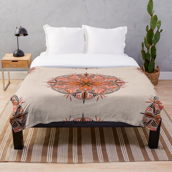 Artikelvorschau, Mandala-Muster in Orange, Pink und Schwarz entworfen und verkauft von paperpark.