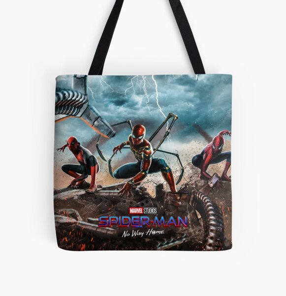 Spider Man Is Pointing At You Funny Tote Shopper Bags Shopping Travel Overnight 100% Cotton Canvas Grocery Bag 5286