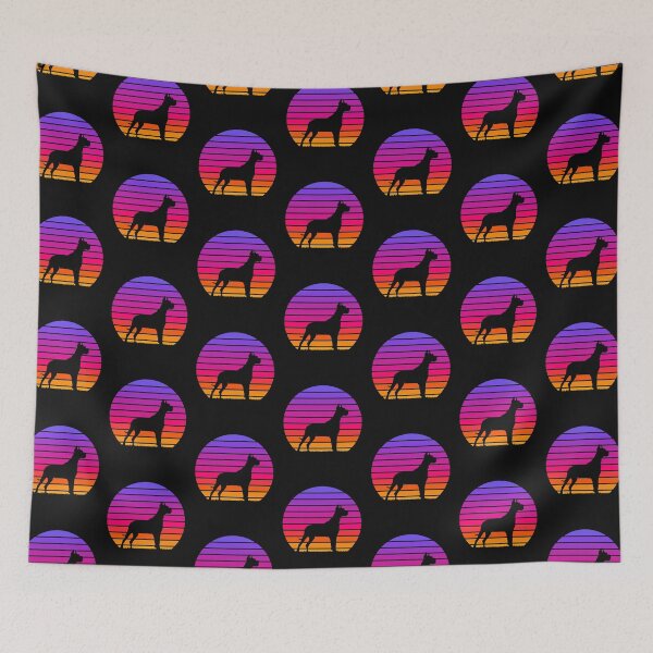 Item preview, Great Dane Lovers - Vibrant Retro Sunset Silhouette designed and sold by Krysanthe.
