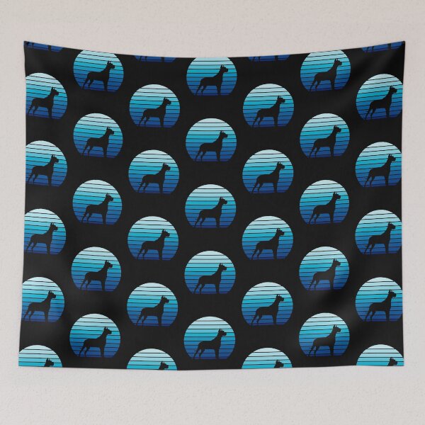 Item preview, Great Dane Lovers - Blue Retro Sunset Silhouette designed and sold by Krysanthe.