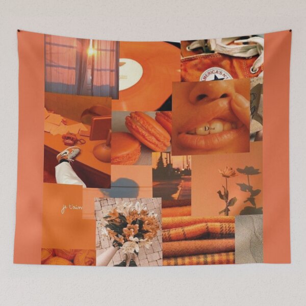 Item preview, Orange Vintage Aesthetic Collage designed and sold by Retro90sKid.
