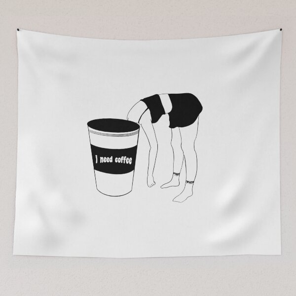 Item preview, I need coffee- black and white! designed and sold by Mywaytothehigh.