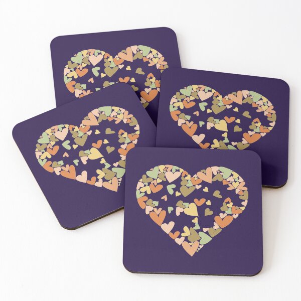 Item preview, Hearts of different sizes and shapes design designed and sold by crevettedesign.