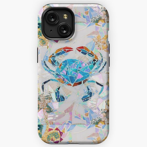 Blue Crab Mosaic iPhone Tough Case