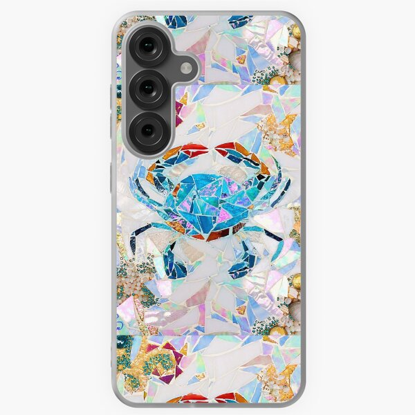 Blue Crab Mosaic Samsung Galaxy Soft Case