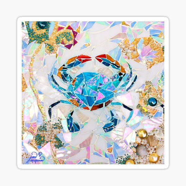 Blue Crab Mosaic Sticker
