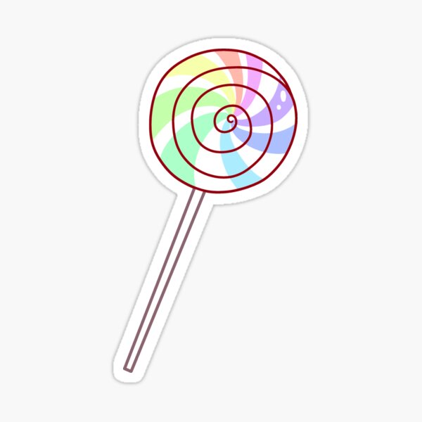 Pastel Rainbow Lollipop Sticker
