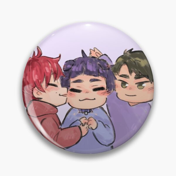 Item preview, Catboy Goshiki Tsutomu with Tendou Satori and Ushijima Wakatoshi designed and sold by breakingpenguin.
