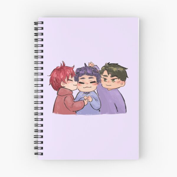 Item preview, Catboy Goshiki Tsutomu with Tendou Satori and Ushijima Wakatoshi designed and sold by breakingpenguin.
