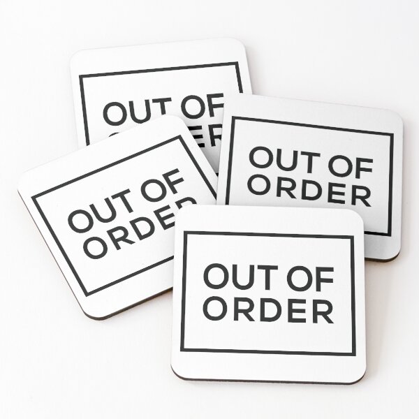 Item preview, Out Of Order Sign Caution -Black Color Design designed and sold by tecoprint.