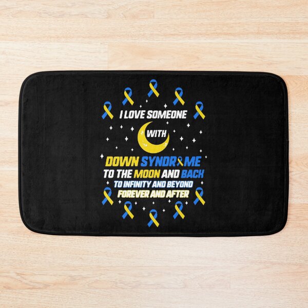 Item preview, I Love Someone With Down Syndrome Shirt, Trisomy 21, Warrior Support Blue Yellow Moon Ribbon Family Awareness T-Shirt designed and sold by Sifoustore.