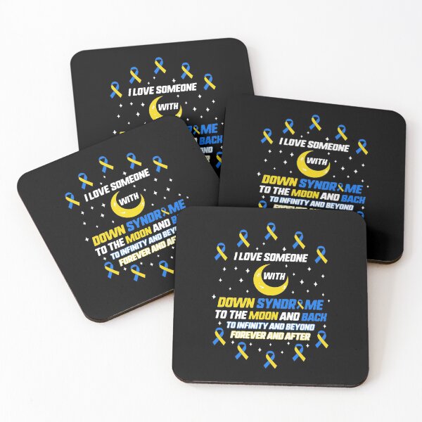 Item preview, I Love Someone With Down Syndrome Shirt, Trisomy 21, Warrior Support Blue Yellow Moon Ribbon Family Awareness T-Shirt designed and sold by Sifoustore.