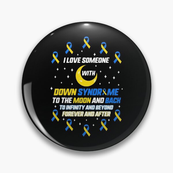 Item preview, I Love Someone With Down Syndrome Shirt, Trisomy 21, Warrior Support Blue Yellow Moon Ribbon Family Awareness T-Shirt designed and sold by Sifoustore.