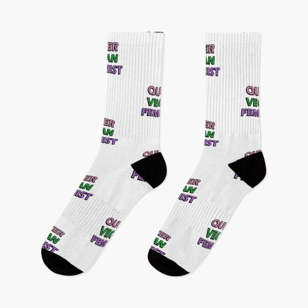 Item preview, Queer Vegan Feminist - pink green purple designed and sold by Inspirationmotivation.