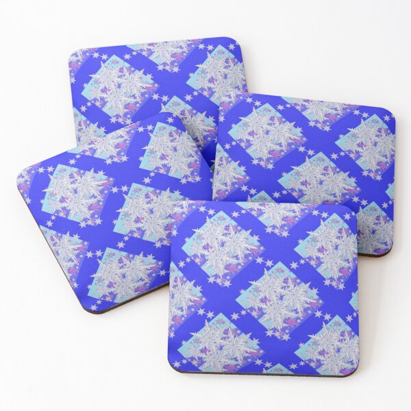 Item preview, BLUE ABSTRACT SNOWFLAKES PATTERN DESIGN designed and sold by sharlesart.