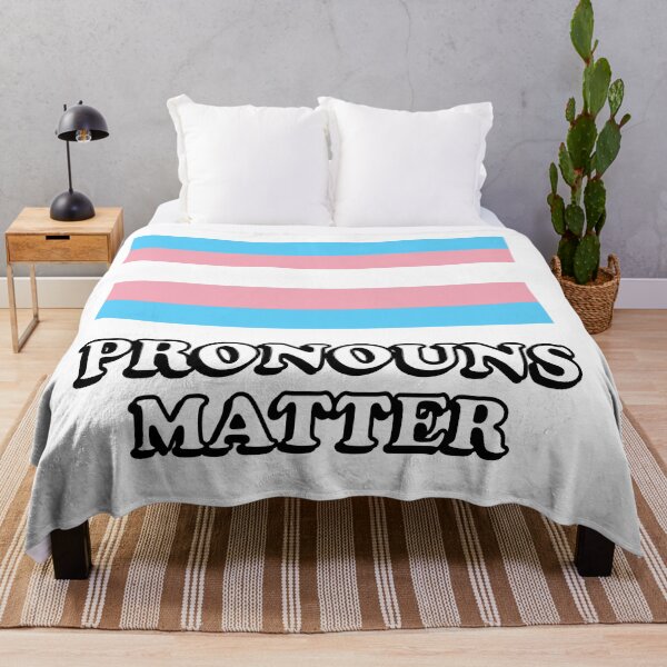 Item preview, Pronouns Matter Trans Flag designed and sold by Inspirationmotivation.